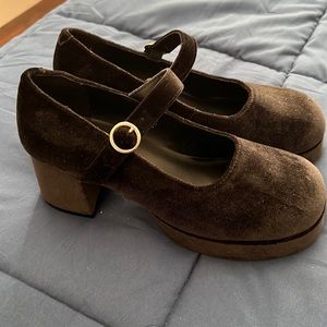 Delia’s Velvet Mary Janes